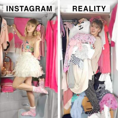 Идеальные снимки из социальных сетей сравнили с реальностью. Фото
