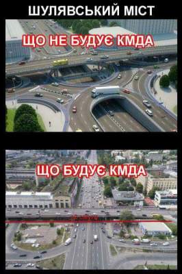 Строительство Шулявского моста высмеяли меткой фотожабой