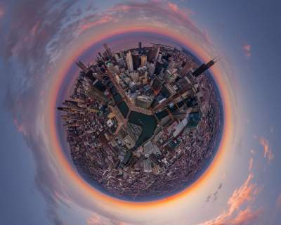 Фотограф создает необычные панорамы крупных городов. Фото