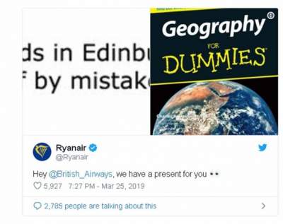 Ryanair оконфузились, пытаясь потроллить конкурентов