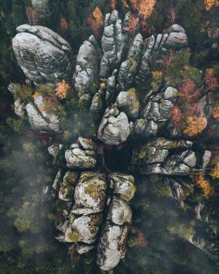 Сказочная природа Чехия с высоты птичьего полета. Фото