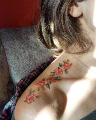 Новый тренд: оригинальные татуировки в виде вышивки. Фото