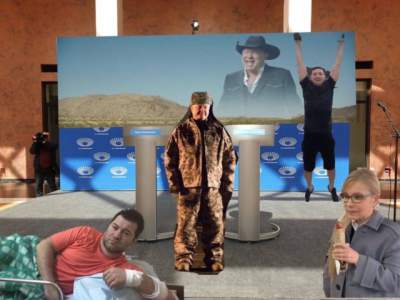 Одиночные дебаты Порошенко высмеяли фотожабами
