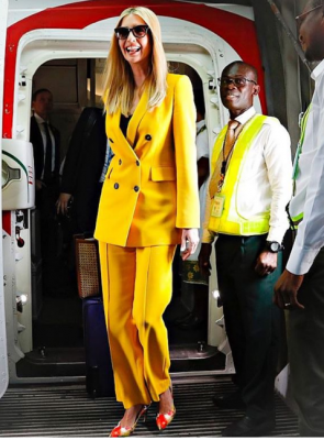 Иванка Трамп восхитила ярко-желтым костюмом. Фото