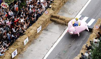 В Бразилии прошли гонки на тарантасах «Red Bull Soapbox». Фото