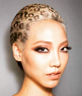 Новый тренд: леопардовый принт на волосах. Фото