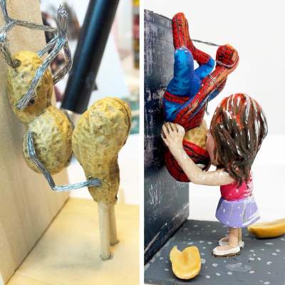 Скульптор превращает арахис в произведения искусства. Фото