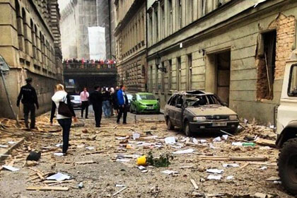 В Праге произошел мощный взрыв