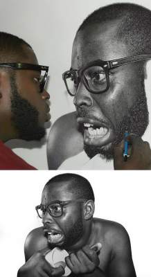Гиперреалистичные портреты от талантливого мастера из Нигерии. Фото