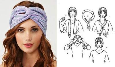 Новый тренд: стильные прически с платком на голове. Фото