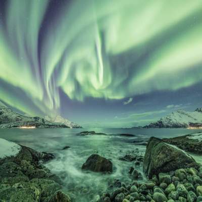 Северное сияние в Скандинавии в ярких снимках. Фото