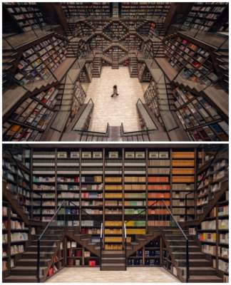 Так выглядит самый удивительный книжный магазин-библиотека в Китае. Фото