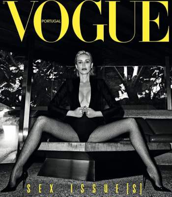 Шэрон Стоун оголила грудь для Vogue