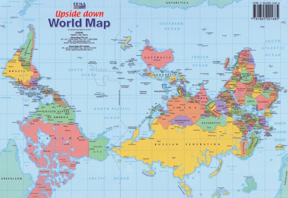Земля одна, формы разные: как карты мира выглядят в разных странах (Фото)