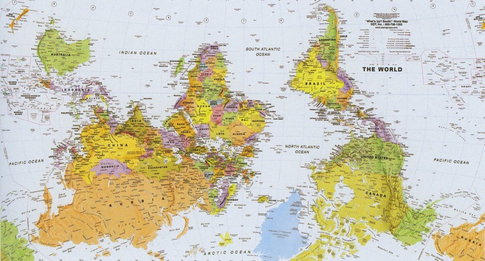 Земля одна, формы разные: как карты мира выглядят в разных странах (Фото)