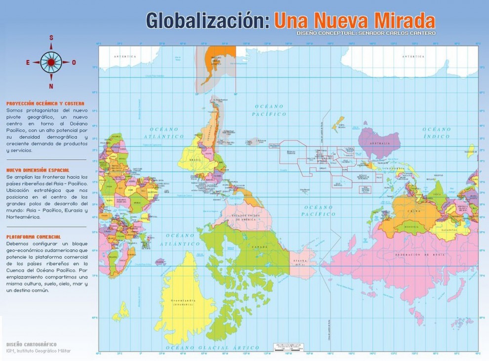 Земля одна, формы разные: как карты мира выглядят в разных странах (Фото)