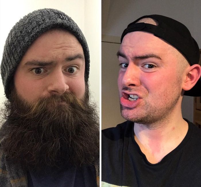 Кардинальные «преображения» мужчин, сбривших бороды. Фото