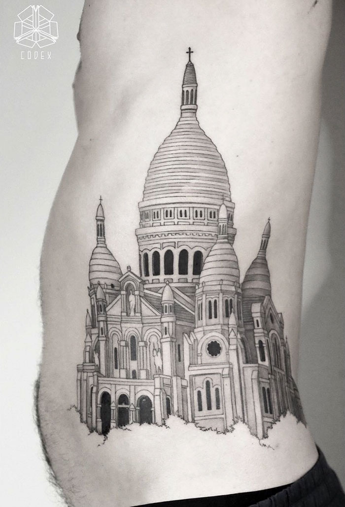Так выглядят необычные архитектурные татуировки. Фото