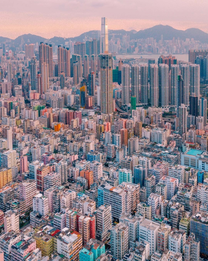 Гонконг показали с высоты птичьего полета. Фото