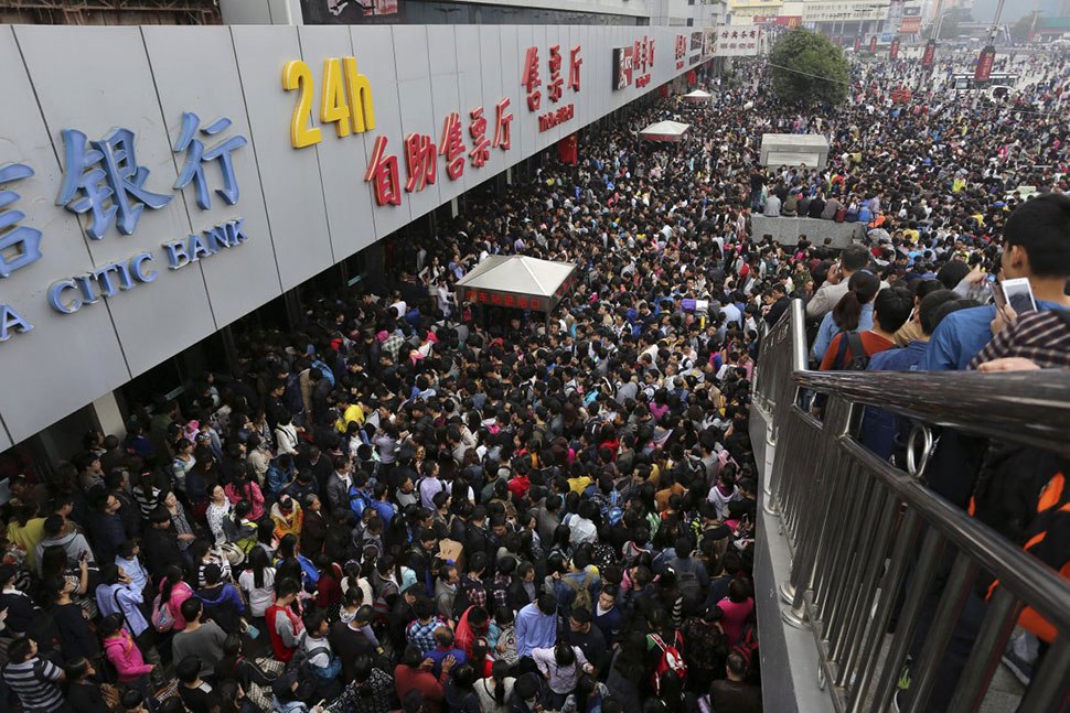Фотограф показал, насколько много людей в Китае . ФОТО