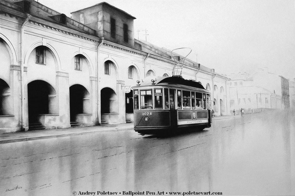 Фотореалистичная живопись шариковой ручкой от Андрея Полетаева