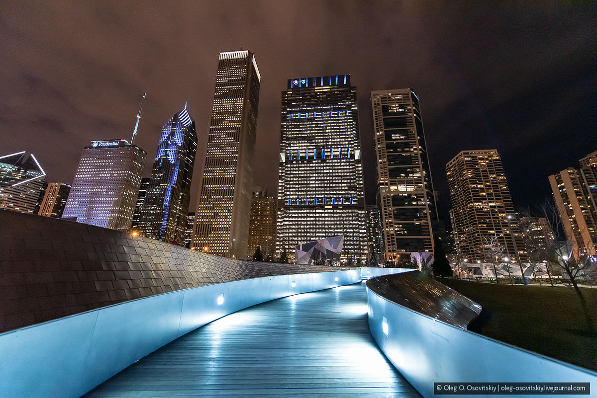 Ночной Чикаго в ярких фотоснимках. ФОТО