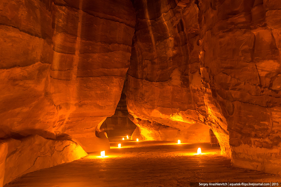 Ночная Петра: виртуальное путешествие по Иордании. Фото