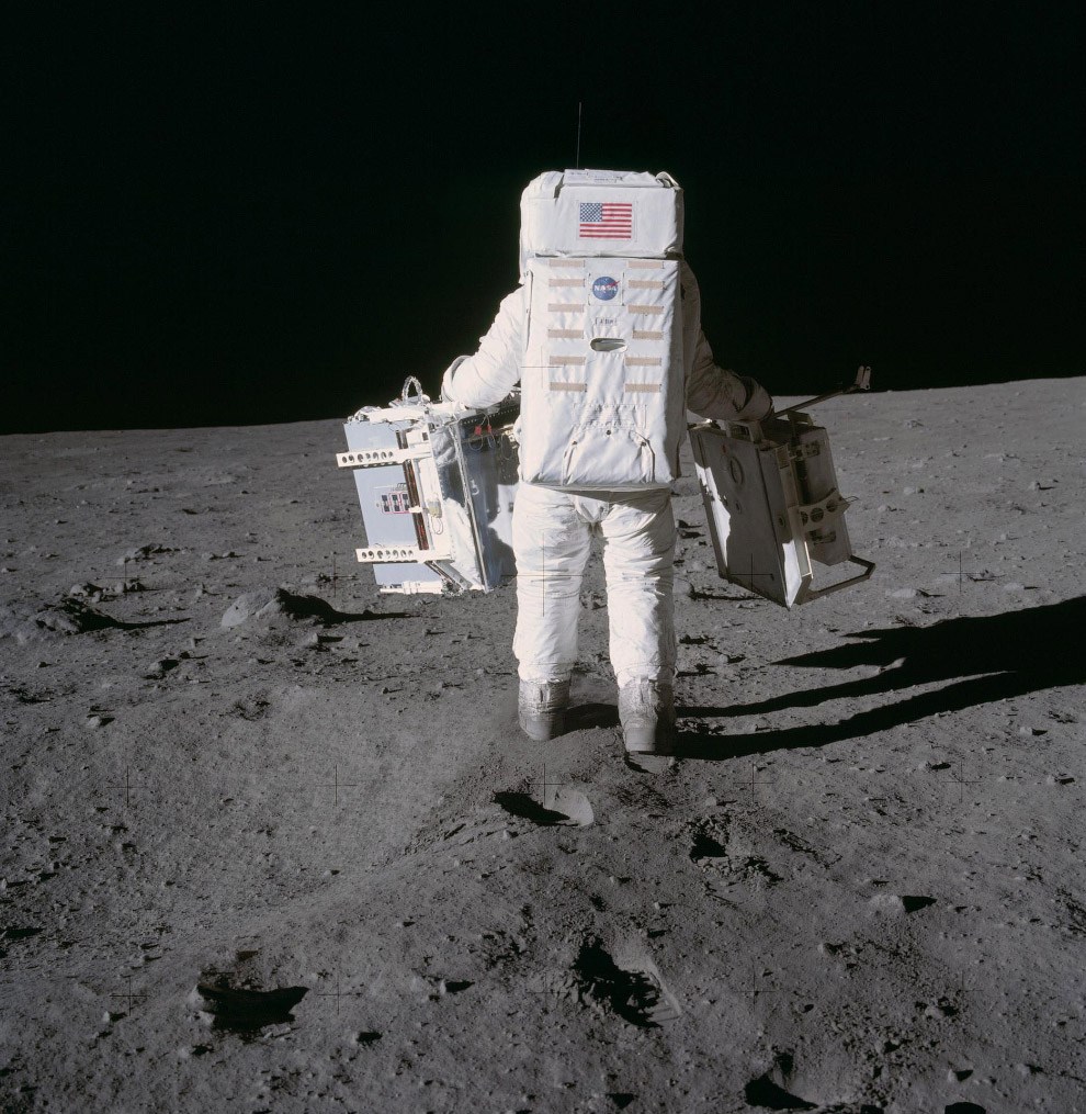 Исторические кадры первой высадки человека на Луну. Фото