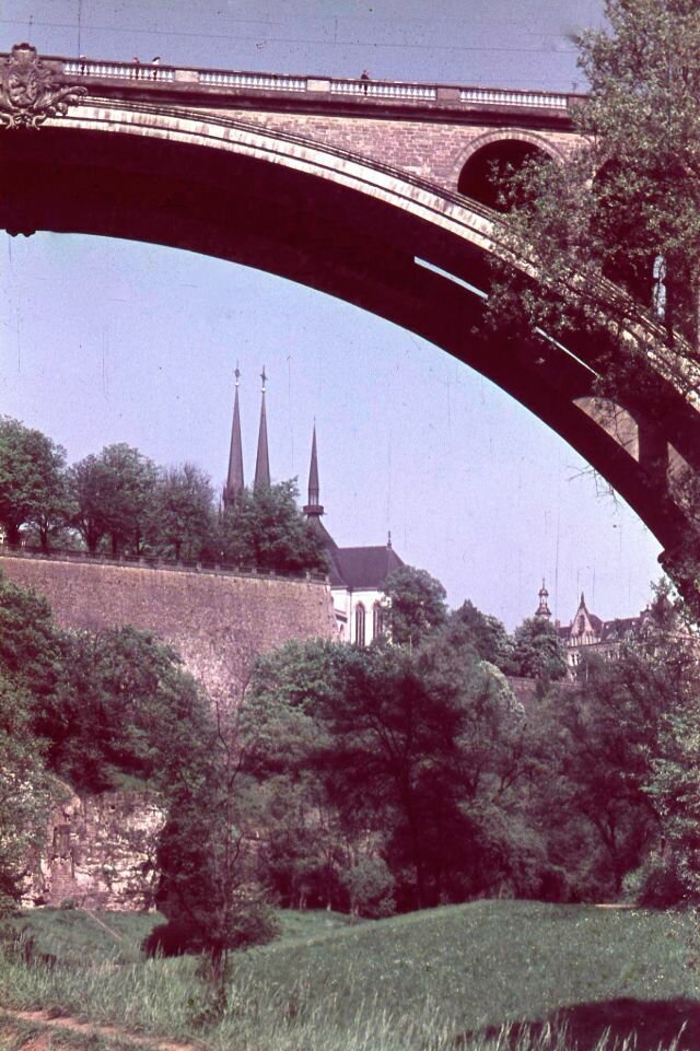 Редкие цветные фотографии послевоенного Люксембурга 1947 года