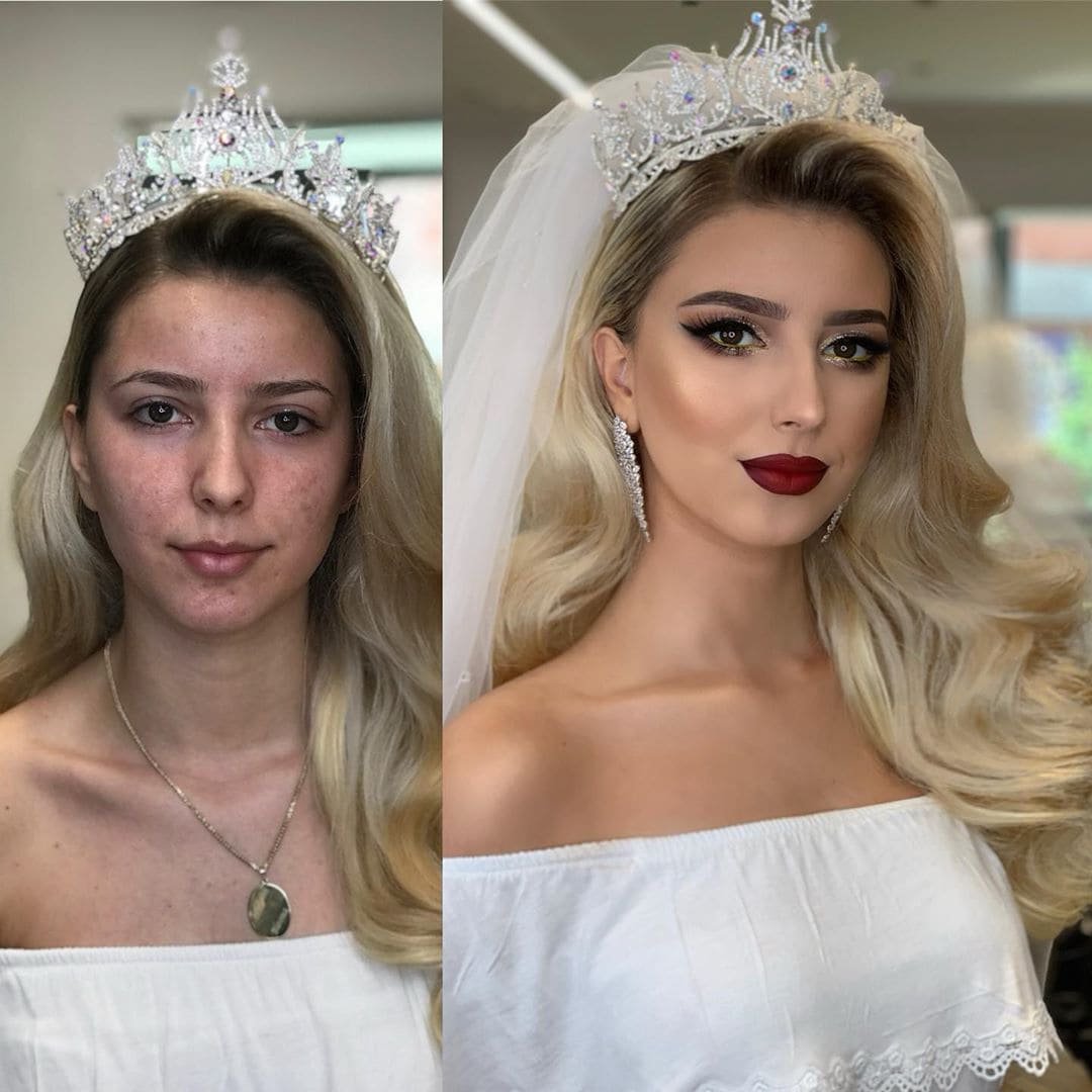 Невероятные преображения невест с помощью макияжа. Фото
