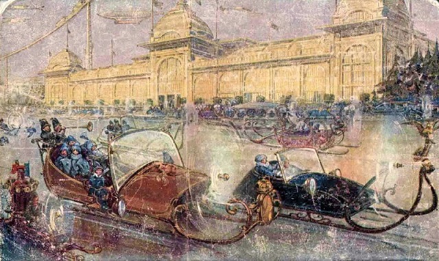 Как художники в 1914 году представляли себе Москву XXIII века. ФОТО