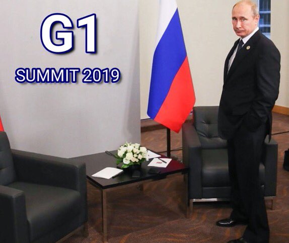 Одиночество: Путина высмеяли меткой фотожабой из-за саммита G7. ФОТО