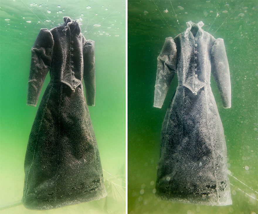 Старинное платье превратили в соляную скульптуру. ФОТО