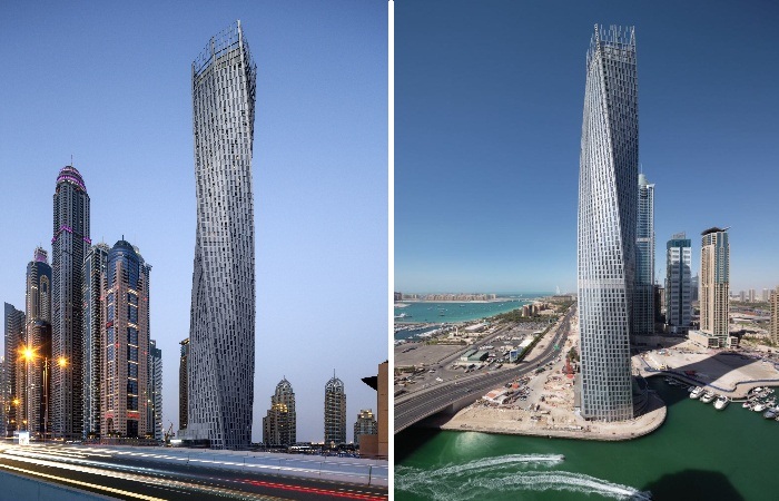 Многофукциональный жилой комплекс Infinity Tower является самым высоким «скрученным» зданием в мире (Дубай, ОАЭ). | Фото: plataformaarquitectura.cl.