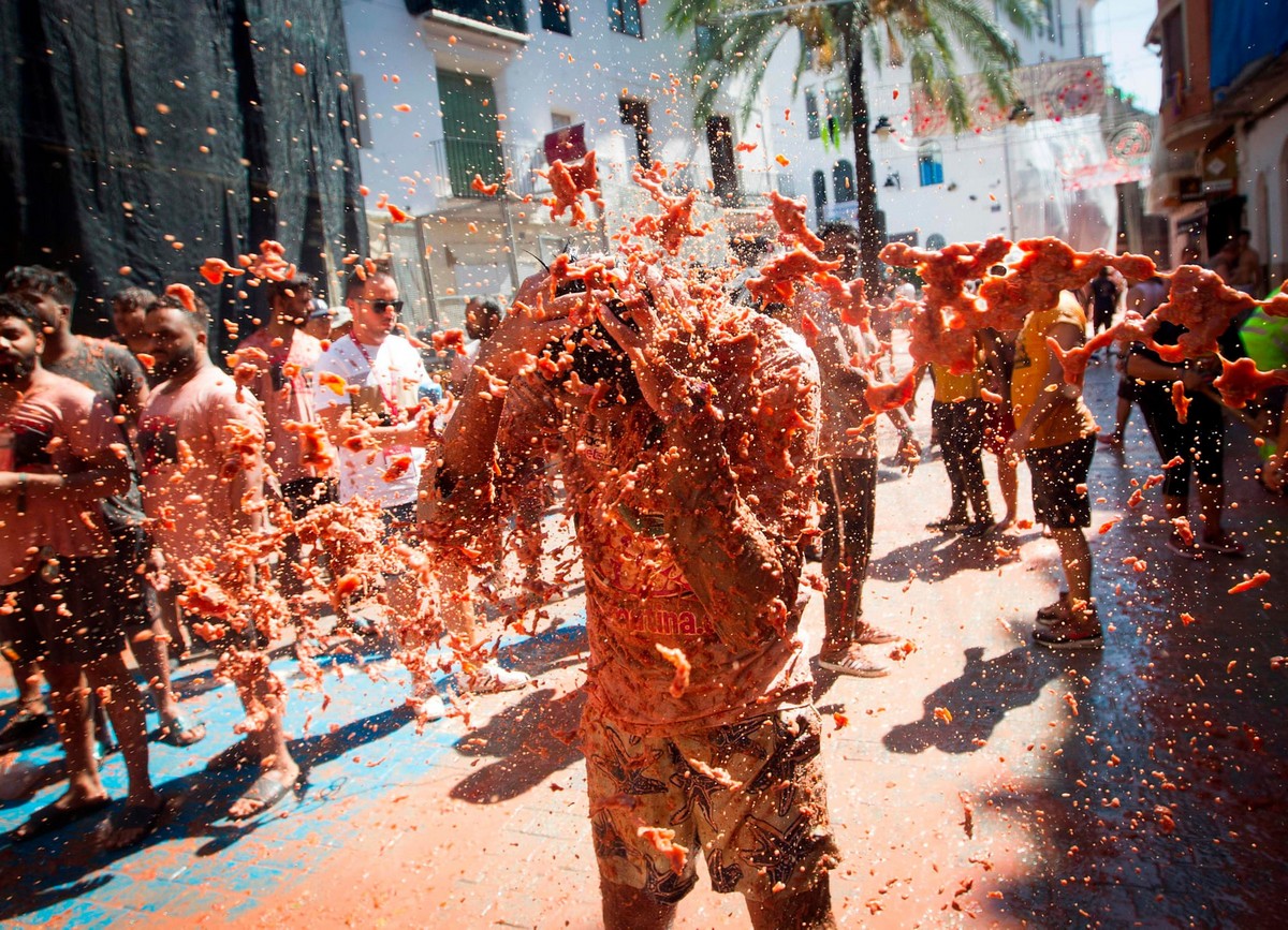 Ежегодный фестиваль Tomatina 2019 в Испании