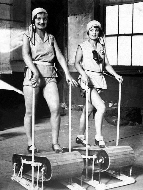 Working it on the treadmill - 1920s