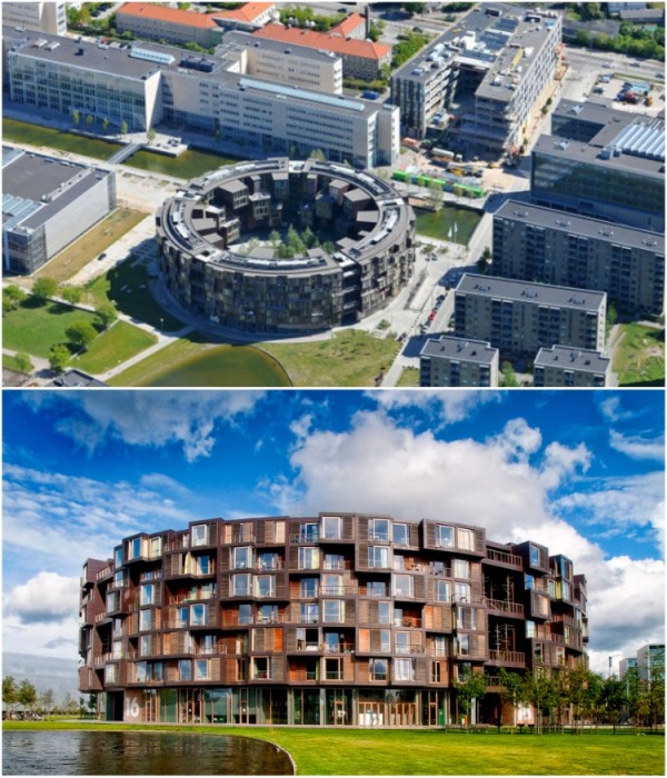 Круглая форма здания символизирует равенство и единство (Tietgenkollegiet, Копенгаген). | Фото: iremlandscape.wordpress.com.
