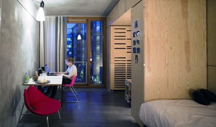 Комнаты для студентов-иностранцев полностью укомплектованы мебелью и всем необходимым (Tietgenkollegiet, Копенгаген). | Фото: tietgenkollegiet.dk.