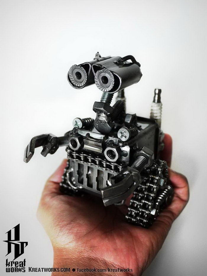 Роботы из металлического мусора: скульптуры Kreatworks