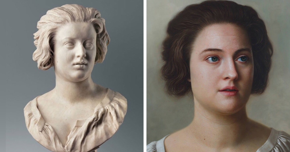 Реалистичные портреты персонажей известных картин и скульптур