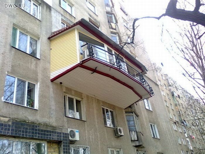 Забавные фотки странных балконов от дизайнеров-любителей. ФОТО