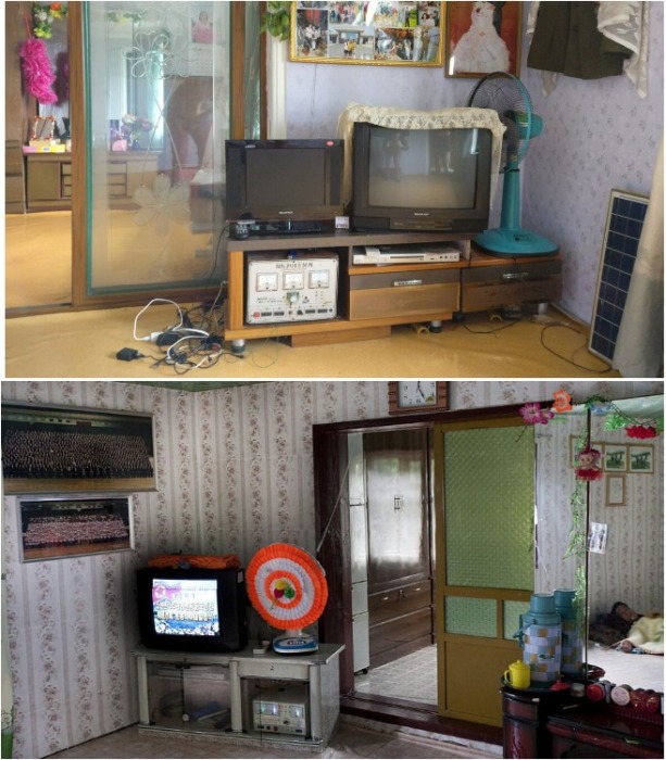 Наличие даже лампового телевизора с огромным кинескопом считается богатством. | Фото: zen.yandex.ru.