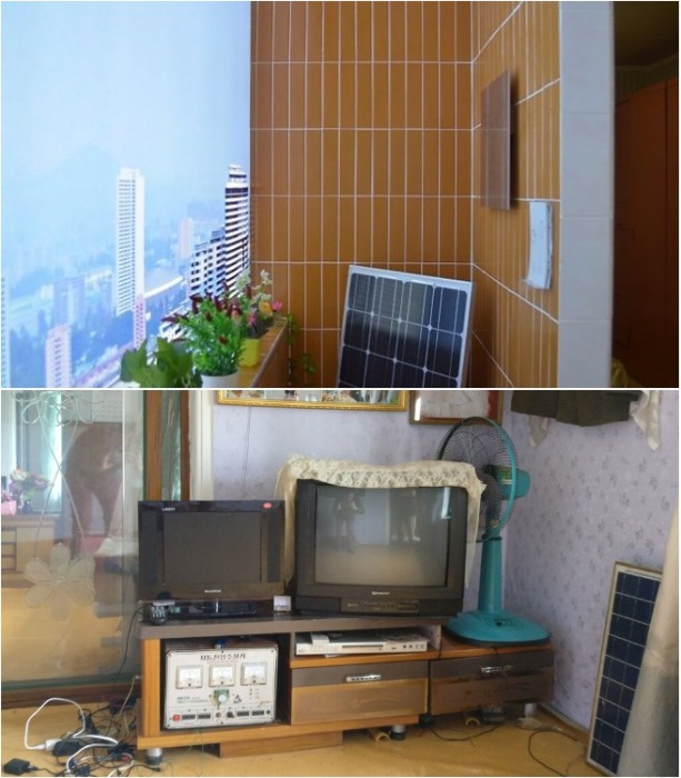 В каждой квартире есть солнечные батареи и аппараты бесперебойного питания. | Фото: vihrogon.bg.