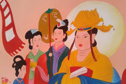 В Китае старинные фрески заменили «мультяшными» рисунками