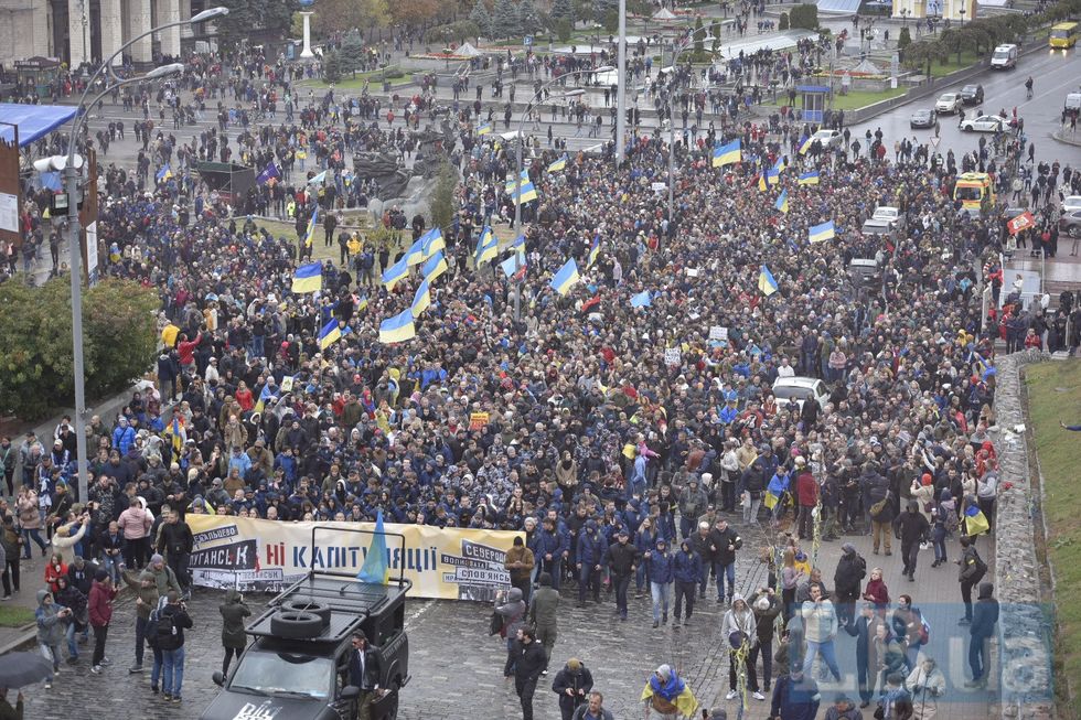 В Киеве протестовали против формулы Штайнмайера. ФОТО