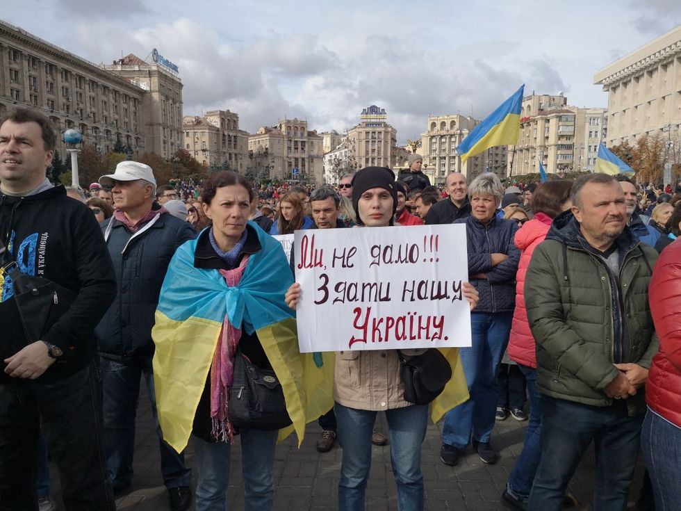 В Киеве протестовали против формулы Штайнмайера. ФОТО