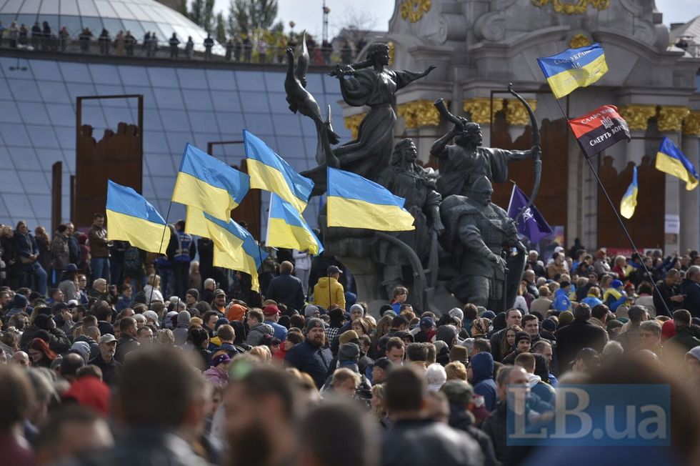 В Киеве протестовали против формулы Штайнмайера. ФОТО