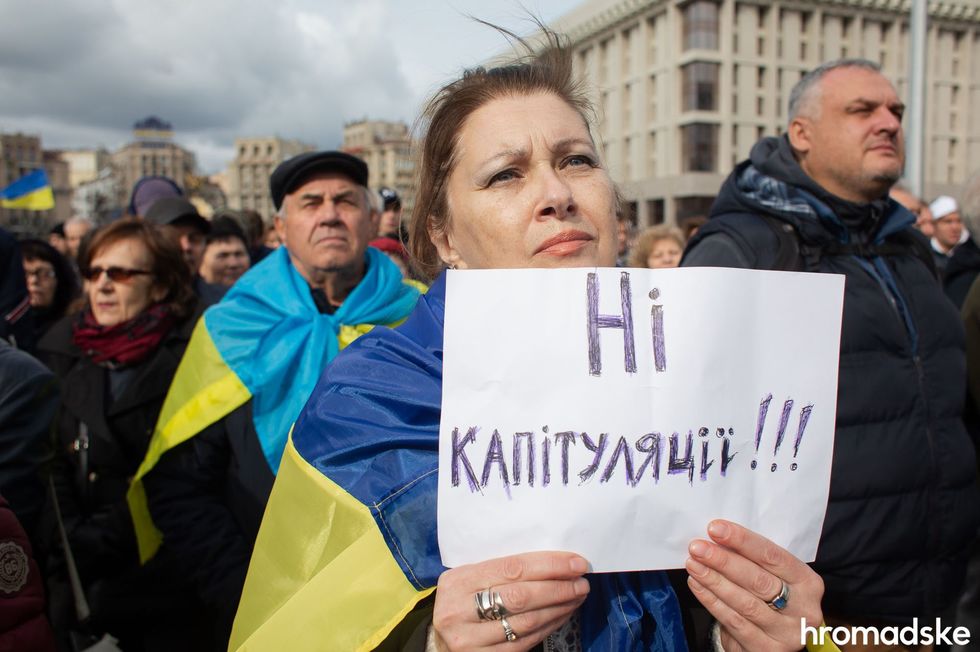 В Киеве протестовали против формулы Штайнмайера. ФОТО