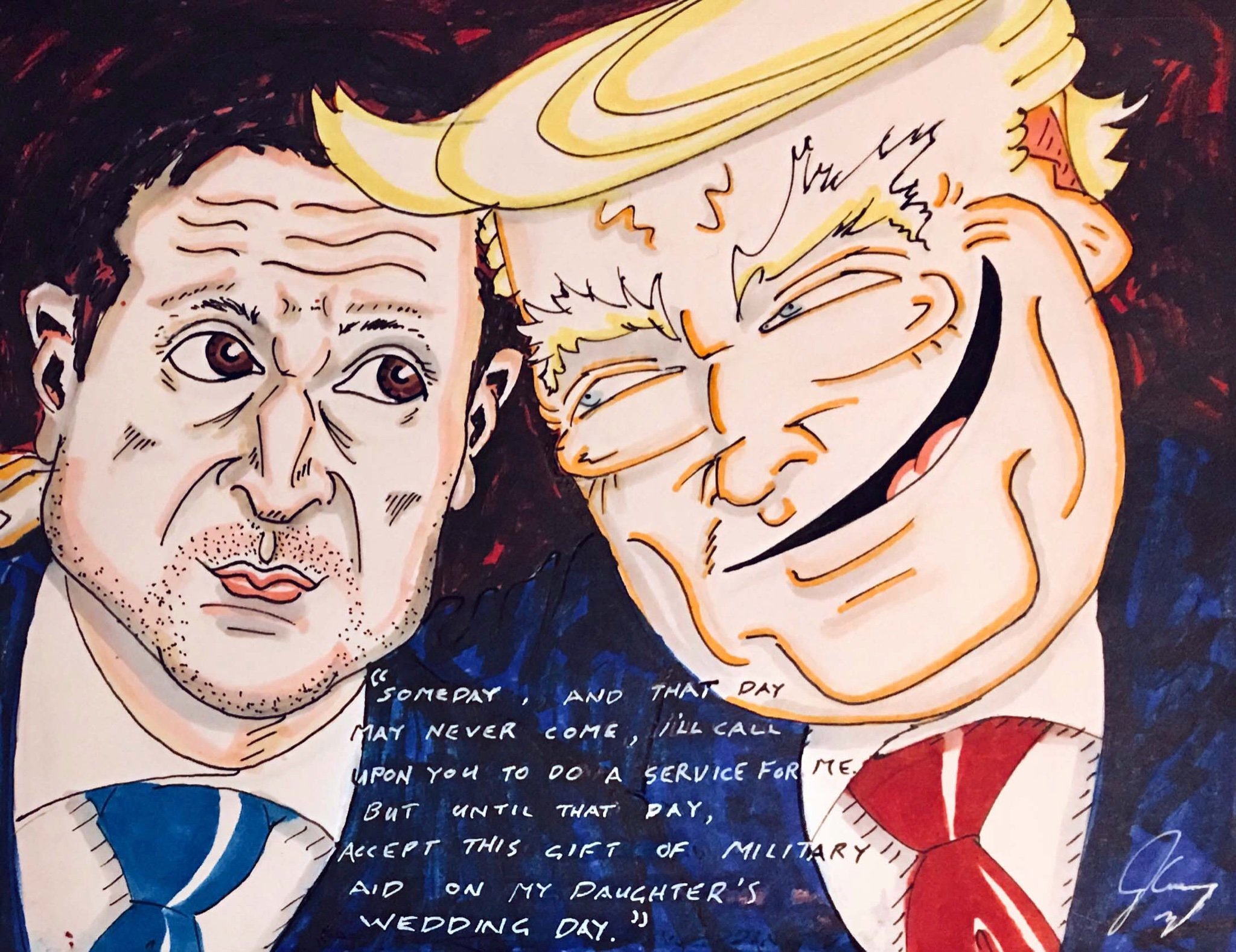 В сети смеются над карикатурой Джима Керри на Зеленского и Трампа. ФОТО
