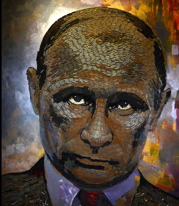 Сын Гладковского заявил, что его отца задержали из-за картины с лицом Путина. ФОТО